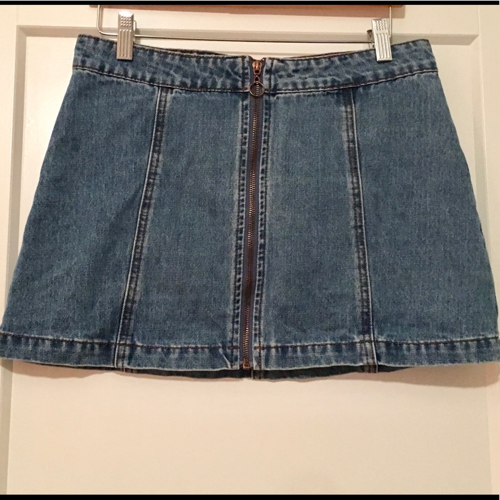 Altar’d State Denim Mini Skirt with Front Zipper S (SKT002) - Picture 2 of 7